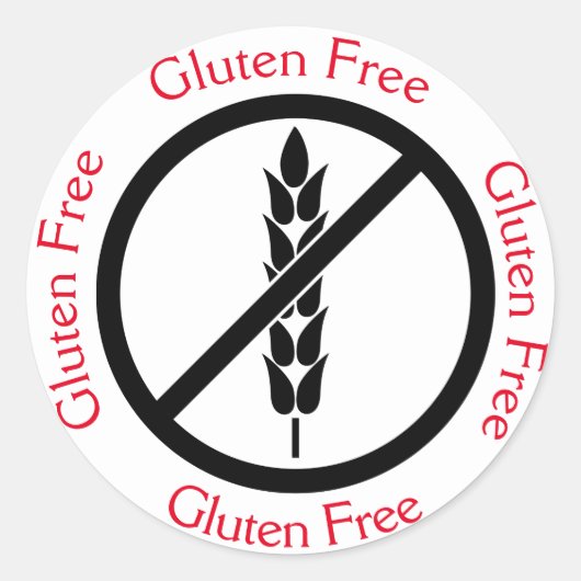 Glutenvrij Rond Sticker (Voorkant)