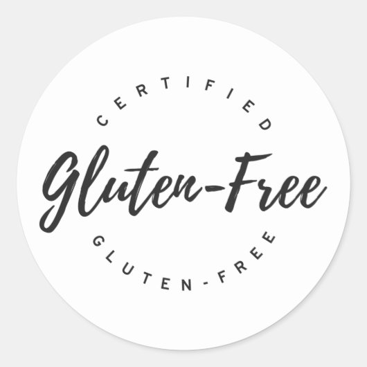 glutenvrij ronde sticker (Voorkant)