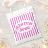 Glutenvrij roze wit Snoep streep Bedankzakje (Geknipt)