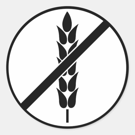 Glutenvrij Symbool Sticker (Voorkant)