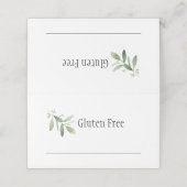 Glutenvrij teken met ruimte voor naam van voedsel plaatskaartje (Buitenkant ongevouwen)