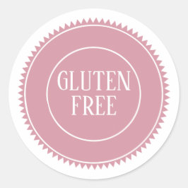 Glutenvrij Veilig voor Allergieën Vintage Ambacht Ronde Sticker