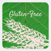 GLUTENVRIJ VIERKANTE STICKER (Voorkant)