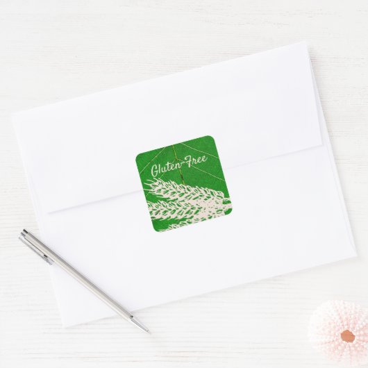 GLUTENVRIJ VIERKANTE STICKER (Envelop)