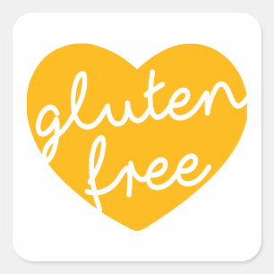 Glutenvrij Vierkante Sticker