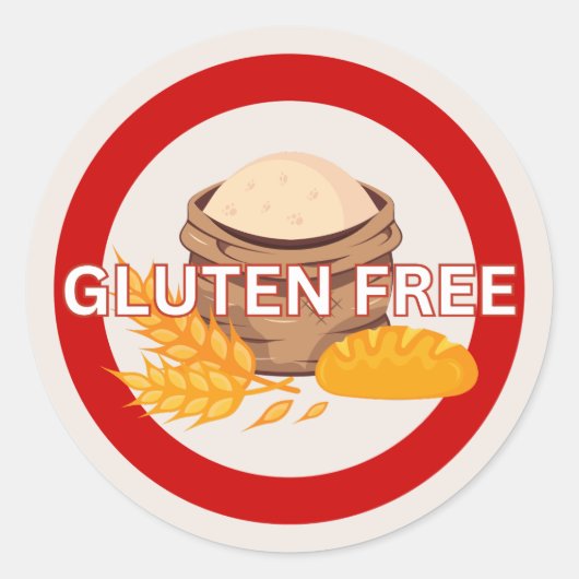 Glutenvrij voedsel Allergie Alert Classic Sticker (Voorkant)