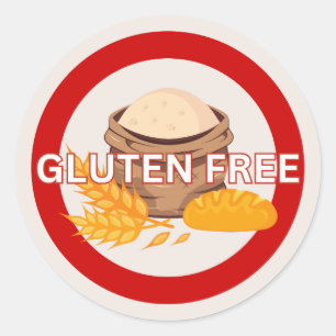 Glutenvrij voedsel Allergie Alert Classic Sticker