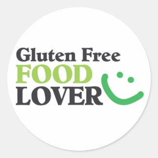 Glutenvrij voedsel liefhebber artikelen ronde sticker