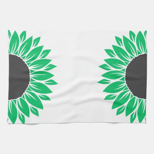 Glutenvrij Zonnebloem Groen Theedoek (Horizontaal)