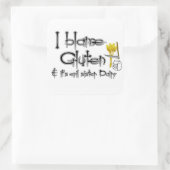 Glutenvrij & Zuivelvrij Vierkante Sticker (Tas)