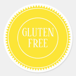 Glutenvrije allergie Veilig Bakkerij Geel Ronde Sticker