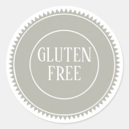 Glutenvrije allergie Veilig Bakkerij Grijs Ronde Sticker