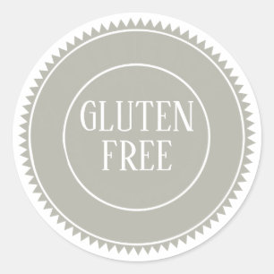 Glutenvrije allergie Veilig Bakkerij Grijs Ronde Sticker