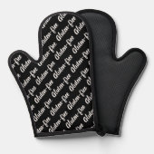 Glutenvrije allergie Waarschuwing Zwart-wit Ovenwant (Voorkant / Achterkant)