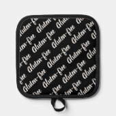 Glutenvrije allergie Waarschuwing Zwart-wit Pannenlap (Voorkant)