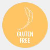 Glutenvrije bakkerij Allergie Waarschuwing Ronde Sticker (Voorkant)