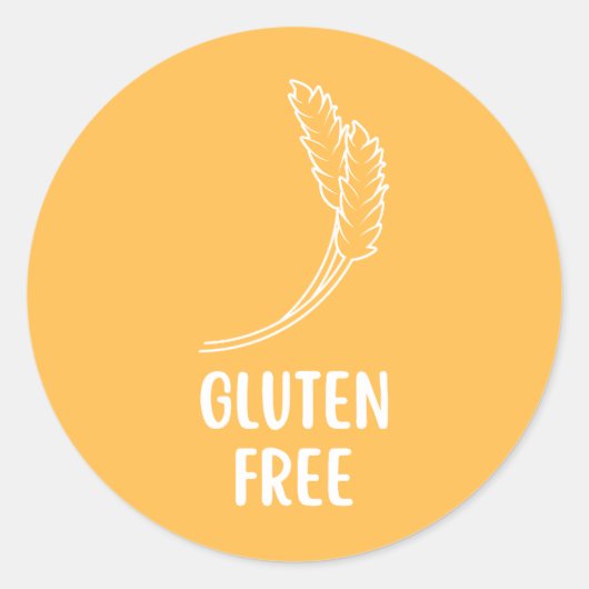 Glutenvrije bakkerij Allergie Waarschuwing Ronde Sticker (Voorkant)