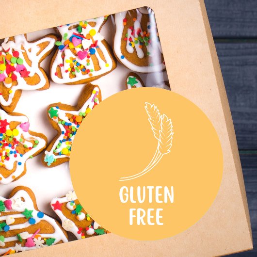 Glutenvrije bakkerij Allergie Waarschuwing Ronde Sticker