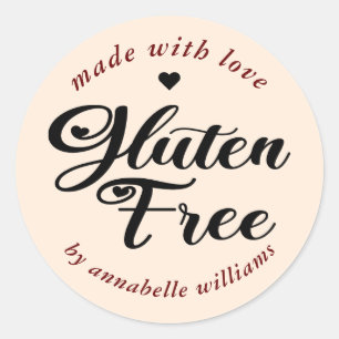 Glutenvrije bakkerij typografie Classic ronde stic Sticker