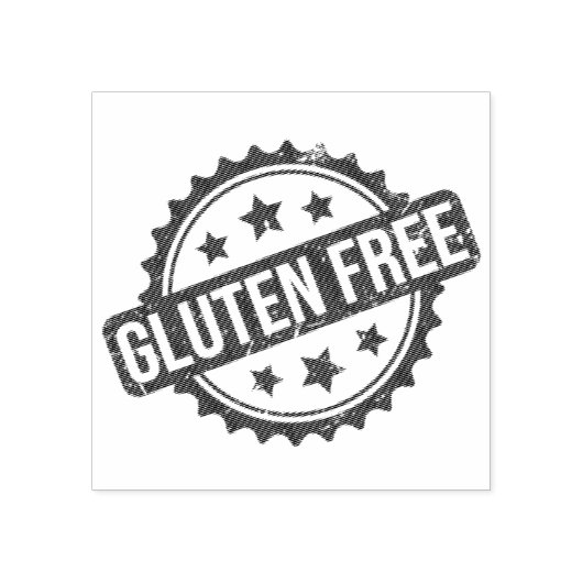 Glutenvrije Button Rubberstempel (Afrduk)
