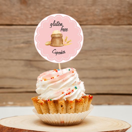 Glutenvrije cupcakes ronde sticker