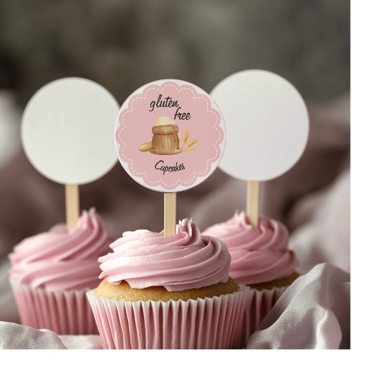 Glutenvrije cupcakes ronde sticker