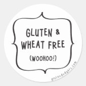 Glutenvrije en tarwevrije Stickers (Voorkant)