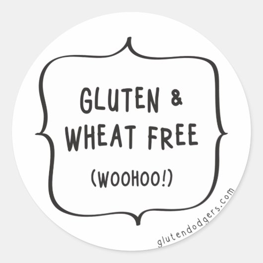 Glutenvrije en tarwevrije Stickers (Voorkant)