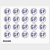 Glutenvrije GF-cirkelvormige Stickers (Vel)
