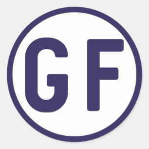 Glutenvrije GF-cirkelvormige Stickers