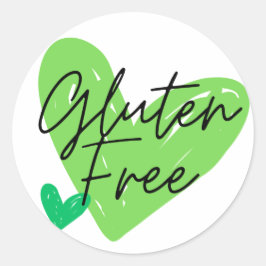 Glutenvrije harten Groene Stickers