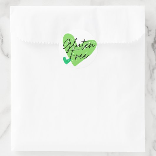 Glutenvrije harten Groene Stickers (Tas)