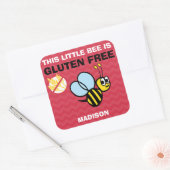 Glutenvrije hommel coeliakie rode Stickers (Envelop)