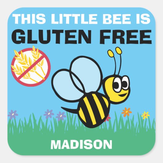 Glutenvrije hommel coeliakie Stickers (Voorkant)