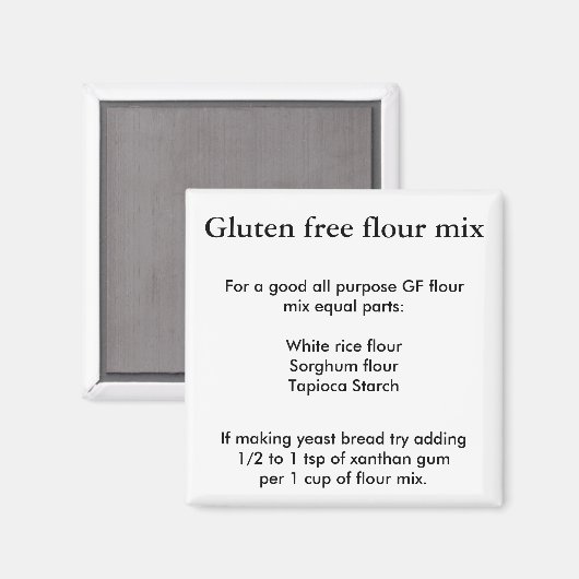 Glutenvrije meelmix magneet (Voorkant / Achterkant)