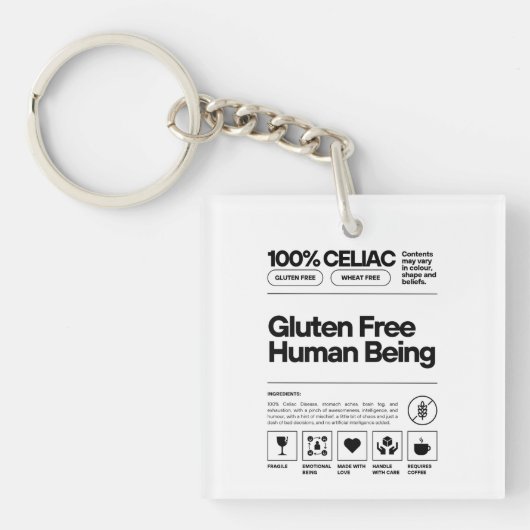 Glutenvrije mens sleutelhanger (Voorkant)