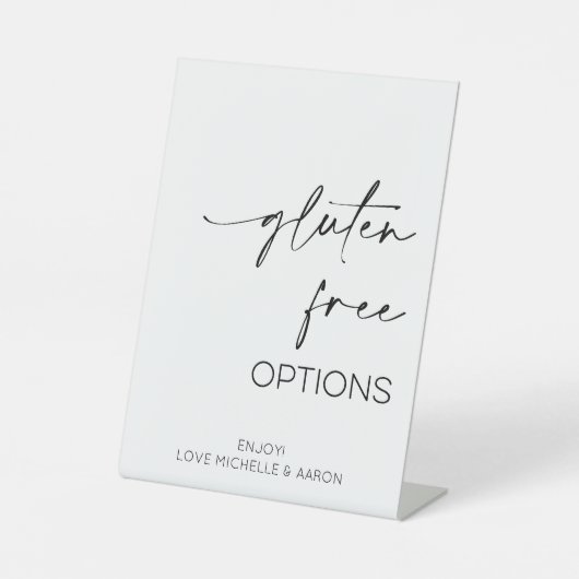 Glutenvrije opties Trouwbuffet Reclamebord Met Voetstuk (Voorkant)