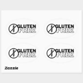 Glutenvrije ovale Sticker stickers & labels (Vel)