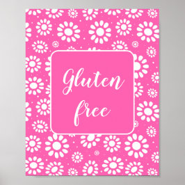 Glutenvrije roze bloem poster