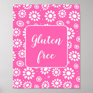 Glutenvrije roze bloem poster