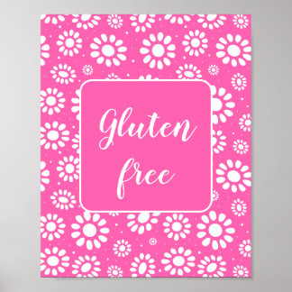 Glutenvrije roze bloem poster