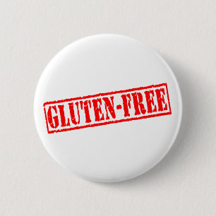 Glutenvrije stempel ronde button 5,7 cm