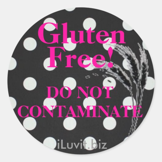 GLUTENVRIJE Sticker voor coeliakie (Voorkant)