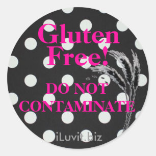GLUTENVRIJE Sticker voor coeliakie - aangepast