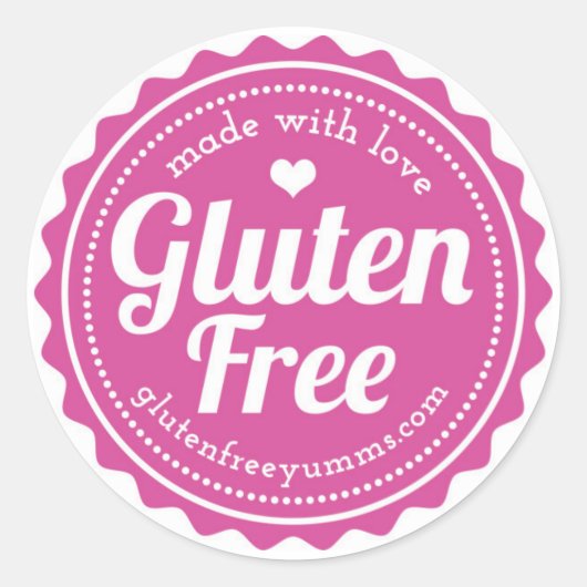Glutenvrije Stickers — gemaakt met liefde (Voorkant)