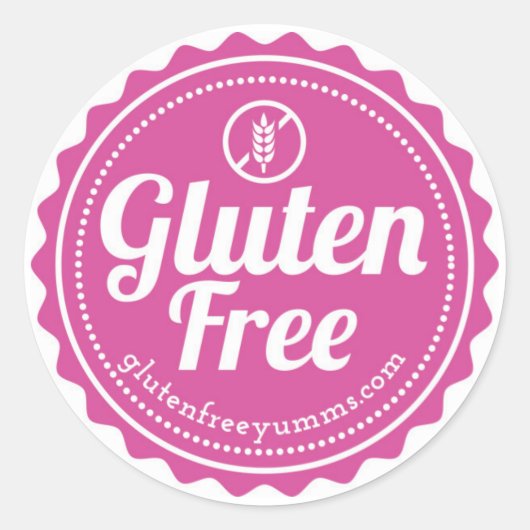 Glutenvrije Stickers — Glutenvrij met Icon (Voorkant)