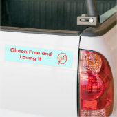 glutenvrije tarwe, glutenvrij en liefhebbend bumpersticker (Op Truck)