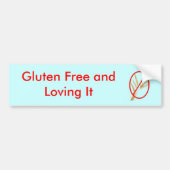 glutenvrije tarwe, glutenvrij en liefhebbend bumpersticker (Voorkant)