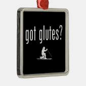 Glutes Telemark Skiing Metalen Ornament (Rechts)