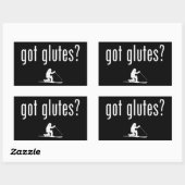 Glutes Telemark Skiing Rechthoekige Sticker (Vel)